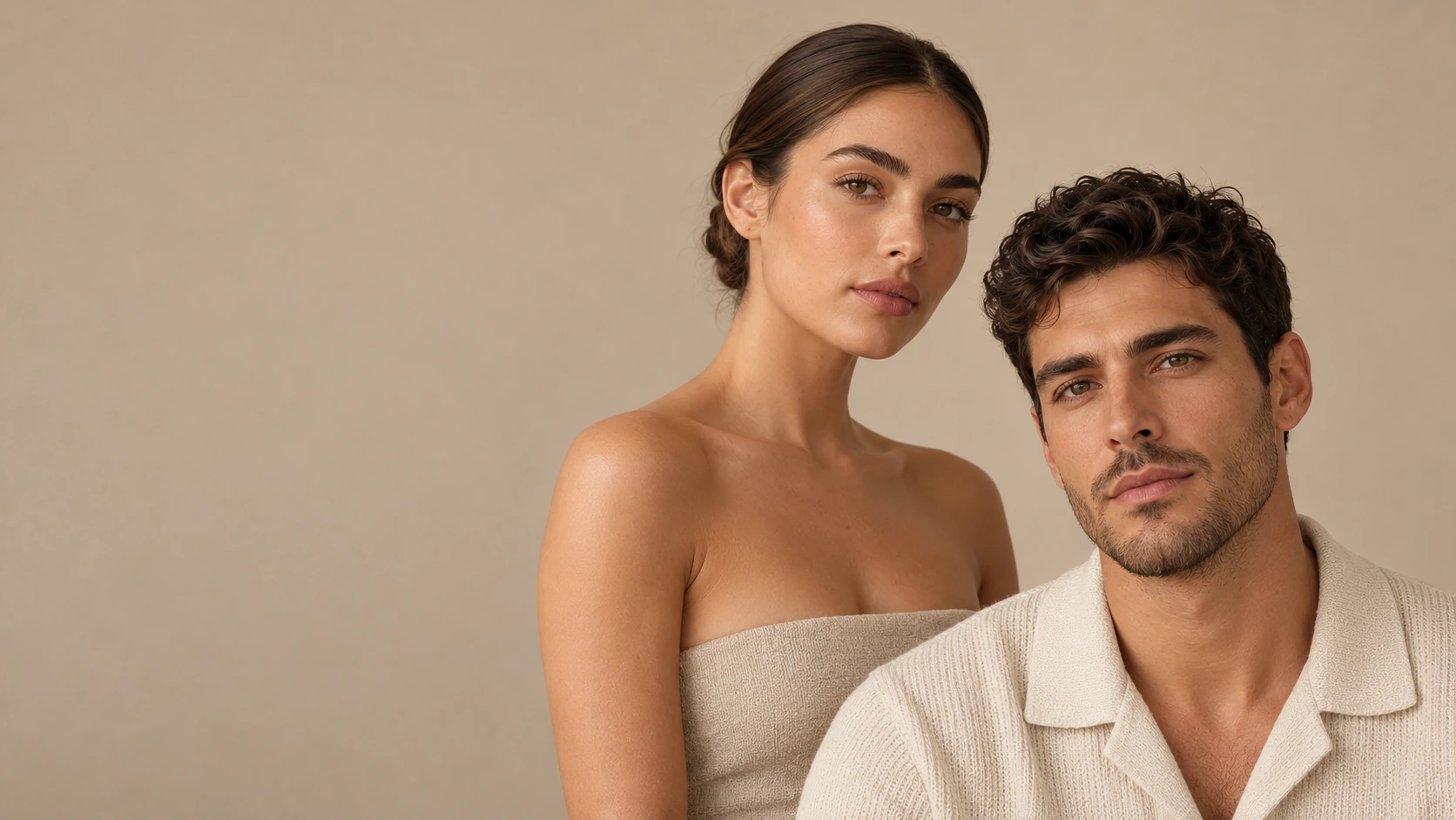 Hombre y mujer adultos ficticios, imagen ilustrativa generada con IA